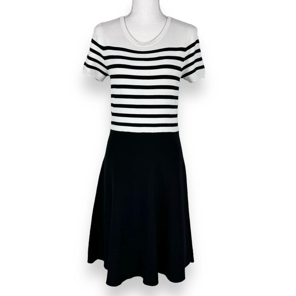 Talbots Women's Color Block Stripe Fit & Flare Dr… - image 1